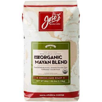 Jose's Organic Mayan Blend Whole Bean Coffee 40 oz | La Tropicana Market